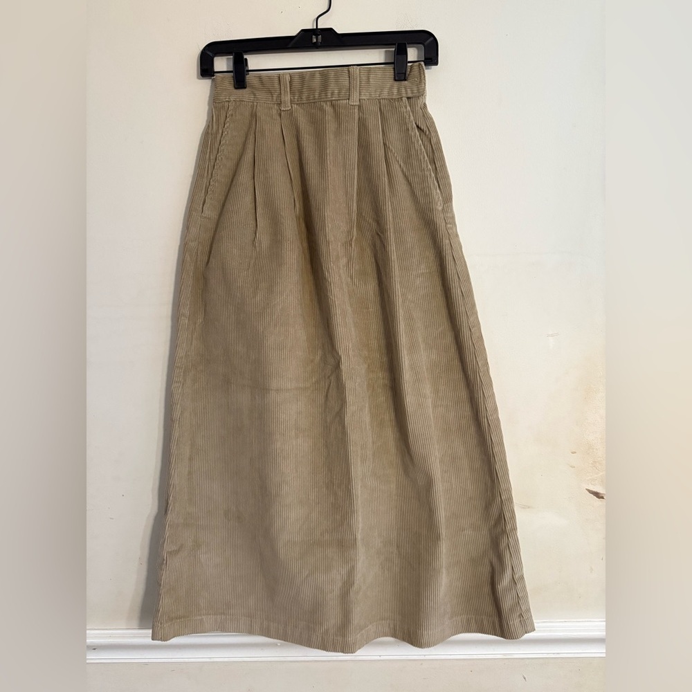 Woolrich Beige Corduroy Maxi Skirt